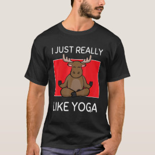 Camiseta Bonita Namaste Moose Eu Gosto Muito De Pilotos Yog