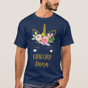 Camiseta Bonita Nana Nana Shirt Boho Avó Unicorn