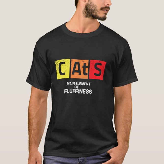 Camiseta Bonita Nerd de Química de Ciência Cat Engraçado Na (Frente)