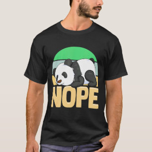 Camiseta Bonita Noite Dormindo Panda Preguiçosa