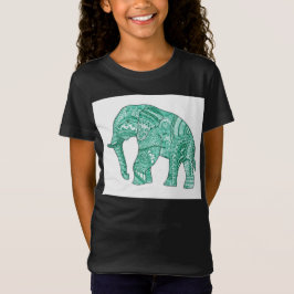 Camiseta bonita para uma garota com elefante padro