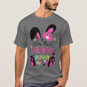 Camiseta Bonita Páscoa de Bunnies Eu sou a enfermeira Life 