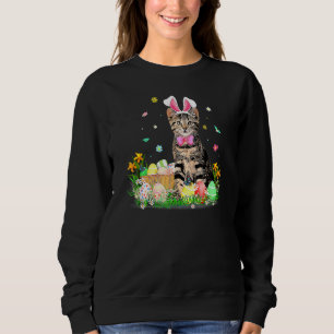 Camiseta Bonita Páscoa Dia de Gato Coelhinho Ovos Figurino