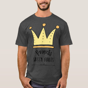 Camiseta Bonita Princesa Sassy Calça Crianças Cruzadas T Ad