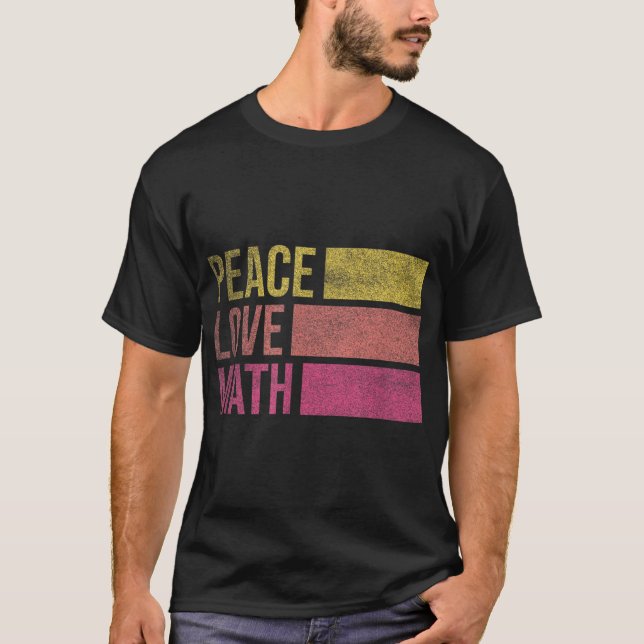 Camiseta Bonita Professora de Matemática, Paz, Amor Matemát (Frente)
