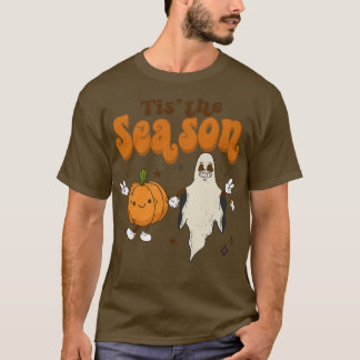 Camiseta Bonita Queda É A Época Do Halloween Ghost Pumpkin