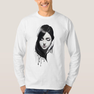 Camiseta Bonita Rapariga Rosto Art 2023
