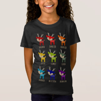 Camiseta Bonita Reindeer Arco-Íris Tacky Natal