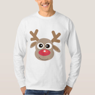 Camiseta Bonita Reindeer de Natal Novelty Ugly