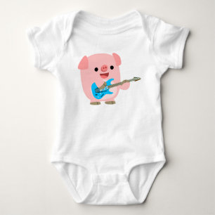 Camiseta Bonita Rocha Cartoon Pig Baby Clothing