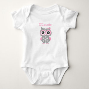 Camiseta Bonita Rosa e Cinza Garota Bebê Jersey