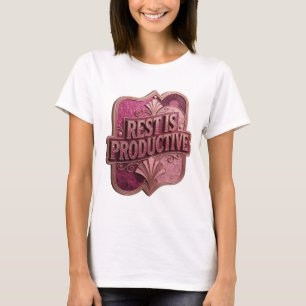 Camiseta Bonita Rosa REST É PRODUTIVO Statement