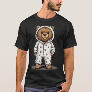 Camiseta Bonita Roupa De Pajama Para Pijamas E Urso De Tedd