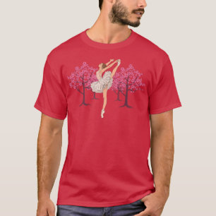 Camiseta Bonita Sakura Cherry Blossom En Pointe Ballerin