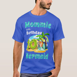 Camiseta Bonita Sereia Mommie Do Décimo Aniversário