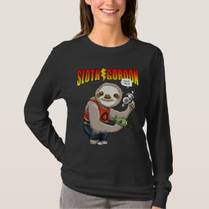 Camiseta Bonita Sloth Science Ficha Engraçada