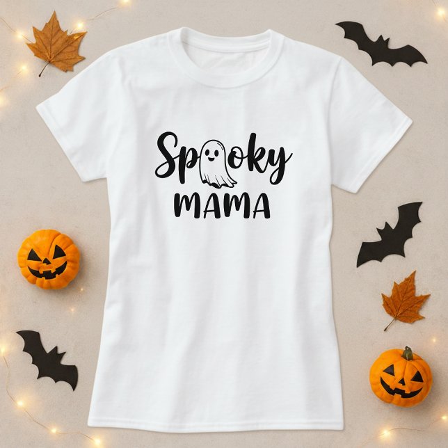 Camiseta Bonita Spooky Mama Halloween (Criador carregado)