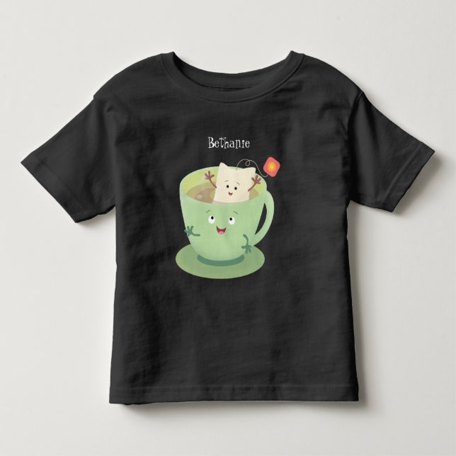 Camiseta Bonita taça de cartoon humorista (Frente)