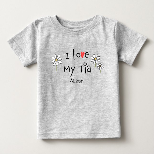 Camiseta Bonita Tendência Adoro Minha Tia Baby Tee (Frente)