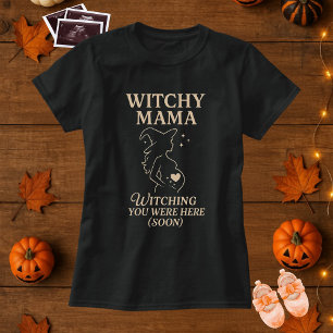 Camiseta Bonita Testemunha de Halloween Mama Grávida