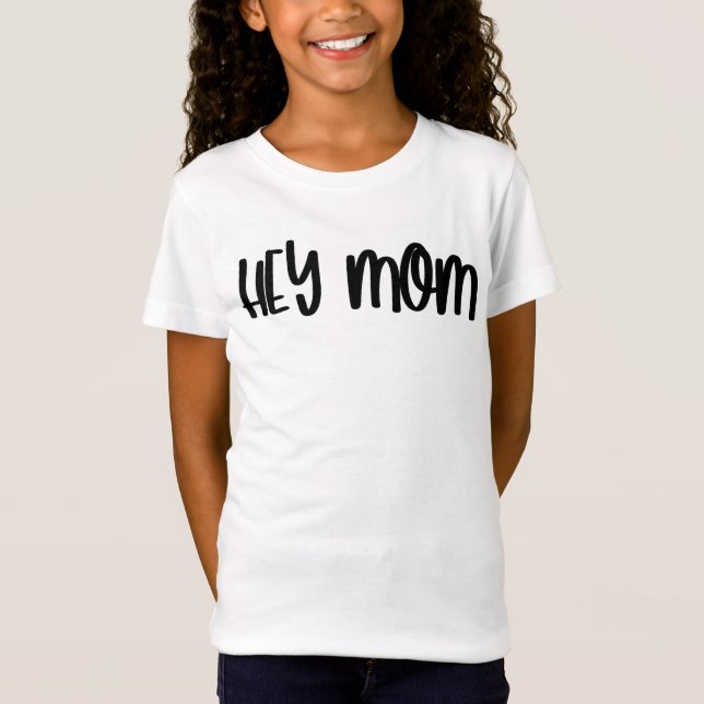 Camiseta Bonita Trendy Ei Mãe Dia de as mães Correspondente (Frente)