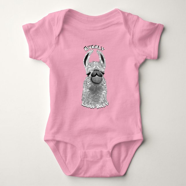Camiseta Bonita Trendy Whimsical Pattern Llama (Frente)