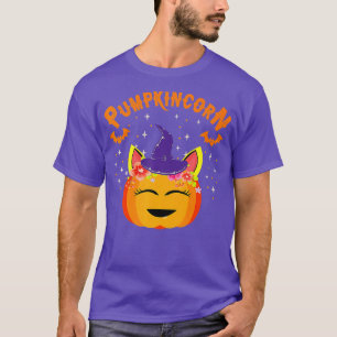 Camiseta Bonita Unicórnio Dia das Bruxas Dia de Ação de Gra