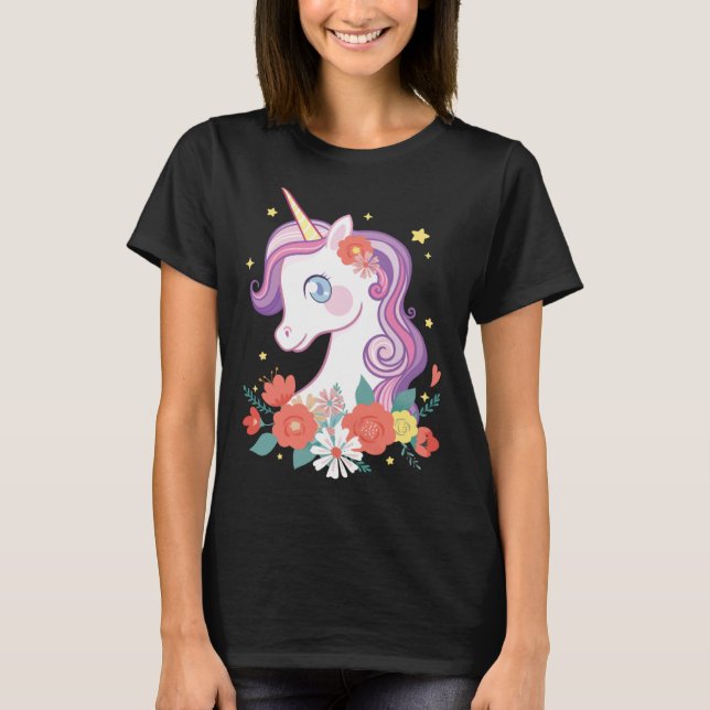 Camiseta Bonita Unicórnio I Unicorn Meninas Meninas Meninas (Frente)