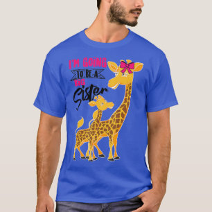 Camiseta Bonita Vai Ser Uma Grande Irmã Girafas Engraçadas
