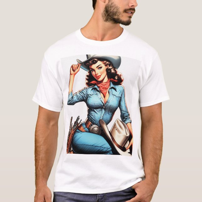 Camiseta Bonita Vintage Country Girl (Frente)