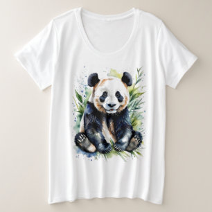 Camiseta Bonita Watercolor Panda Bear