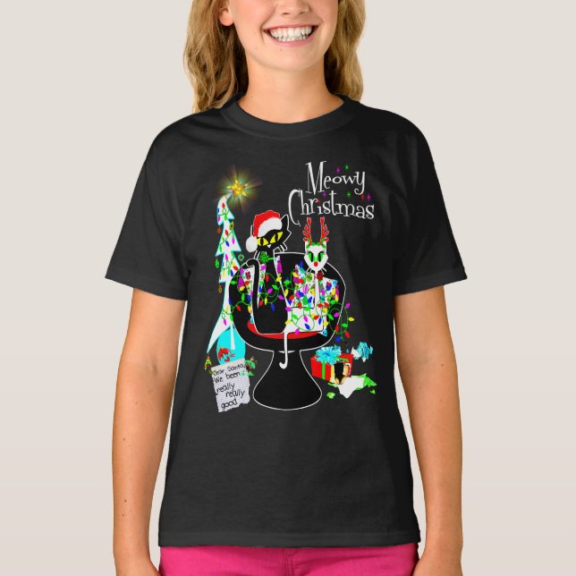 Camiseta Bonitas Meninas Atômicas, Feliz Natal (Frente)