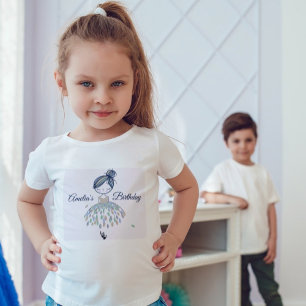 Camiseta Bonitinha Ballerina Princesa Birthday Girls