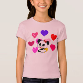 Camiseta Bonitinha Bonita Garota Panda arco-íris ama camise