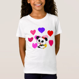Camiseta Bonitinha Bonita Garota Panda arco-íris ama camise