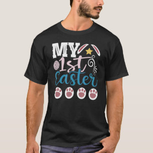 Camiseta Bonitinha da Páscoa Meninas Minha Primeira Páscoa