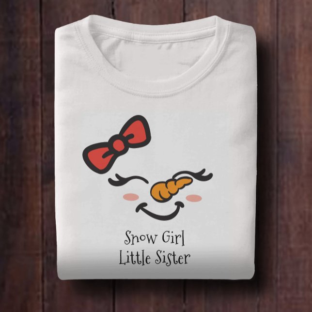 Camiseta Bonitinha Irmã Bonita Enfrentadora de Neve (Criador carregado)