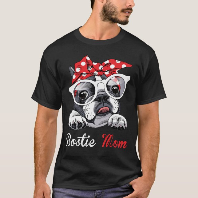 Camiseta Bonitinha Mãe Para Boston Terrier Cães Lover (Frente)