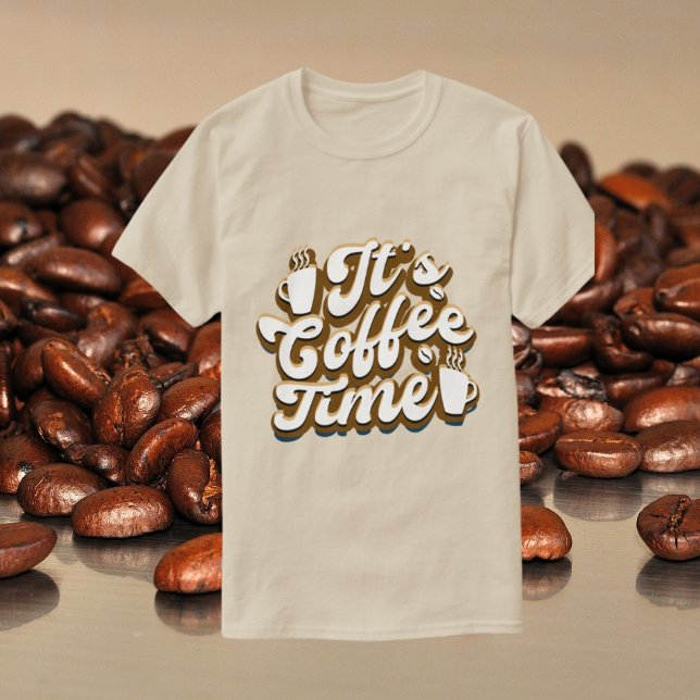 Camiseta bonitinho café palavra arte unisex (Criador carregado)