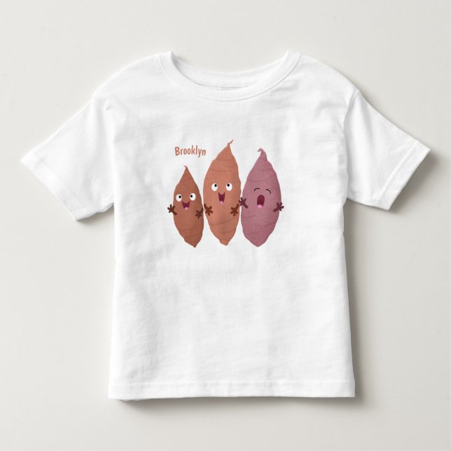 Camiseta Bonitinho cantando batata-doce legumes (Frente)
