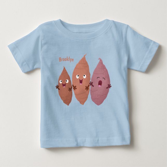 Camiseta Bonitinho cantando batata-doce legumes (Frente)