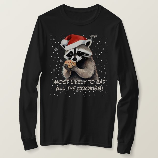 Camiseta Bonitinho De Natal Coma Todos Os Biscoitos (Frente do Design)