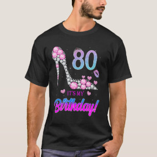 Camiseta Bonito 80 anos É minha Festa de aniversário 80