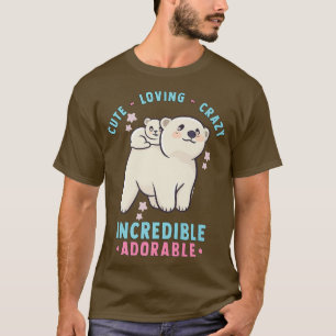 Camiseta Bonito, Adorável, Louco, Incrível Adorável - Kawai