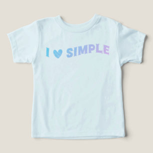 Camiseta Bonito Adoro Design simples para crianças e bebês