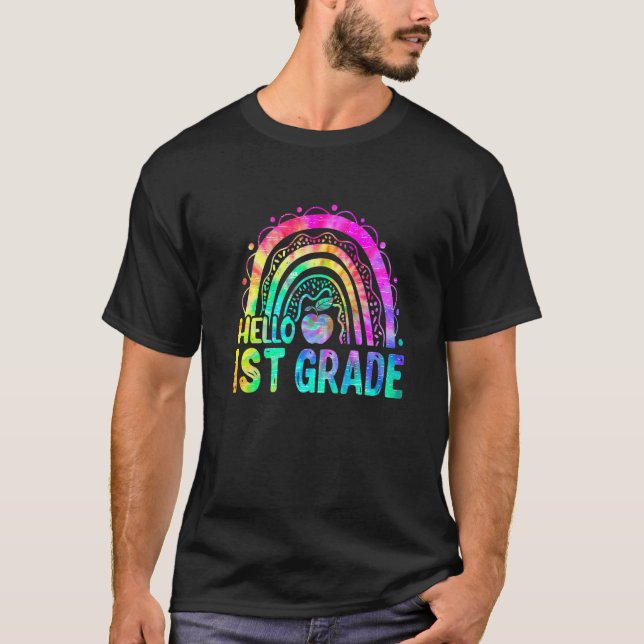 Camiseta Bonito Alô, 1rua Grau Rainbow Tie Dye De Volta À E (Frente)