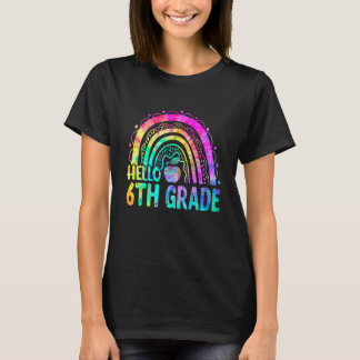 Camiseta Bonito Alô 6 Grau Rainbow Tie Dye De Volta À Escol