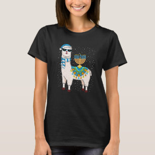 Camiseta Bonito Alpaca Chanukah Presente Menorah Hanukkah L