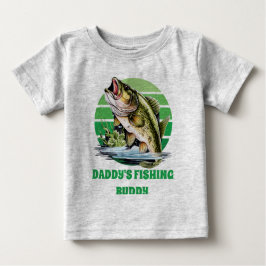 Camiseta bonito Amigo de pesca do papai adicione texto meni