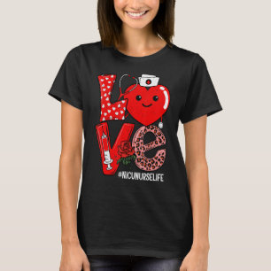 Camiseta Bonito Amor Coração Estetoscópio NICU Enfermeira V
